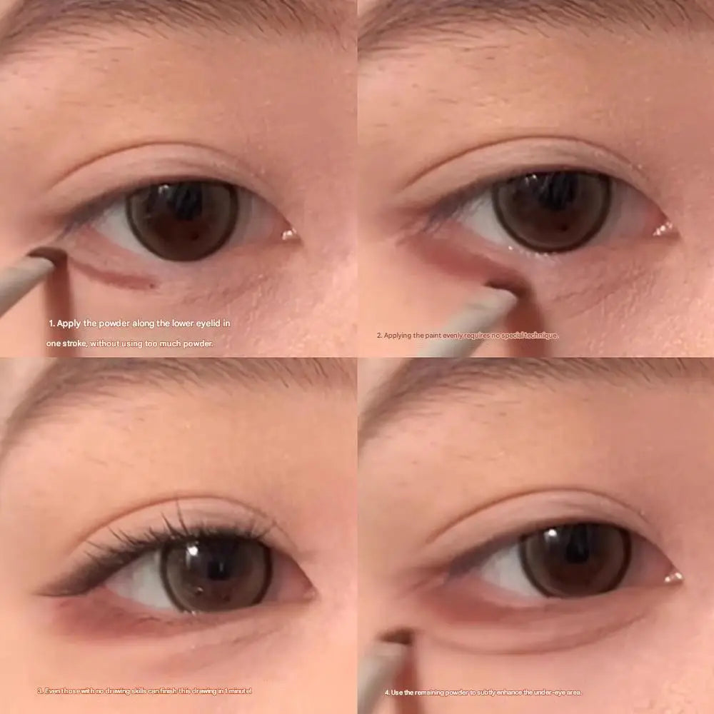 Monochrome Matte Brick Red Eyeshadow Silky Brown Powder Palette Waterproof Lying Silkworm Eyeliner Aegyo-sal Under Eye Makeup