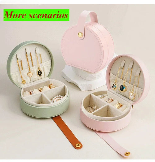 , Necklaces, Rings, PersonalizedGift of Bridesmaid Semicircular Portable Jewelry Box, Jewelry Storage Box,Used To Store Earrings