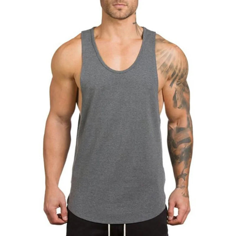 Men's Bodybuilding Gym Stringer Tank Top – Muscle Fit Workout Vest