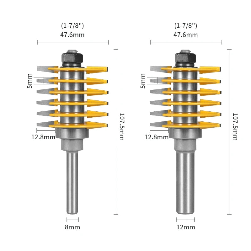 YUSUN 2-Teeth Adjustable Finger Joint Router Bit – Professional Woodworking Tool