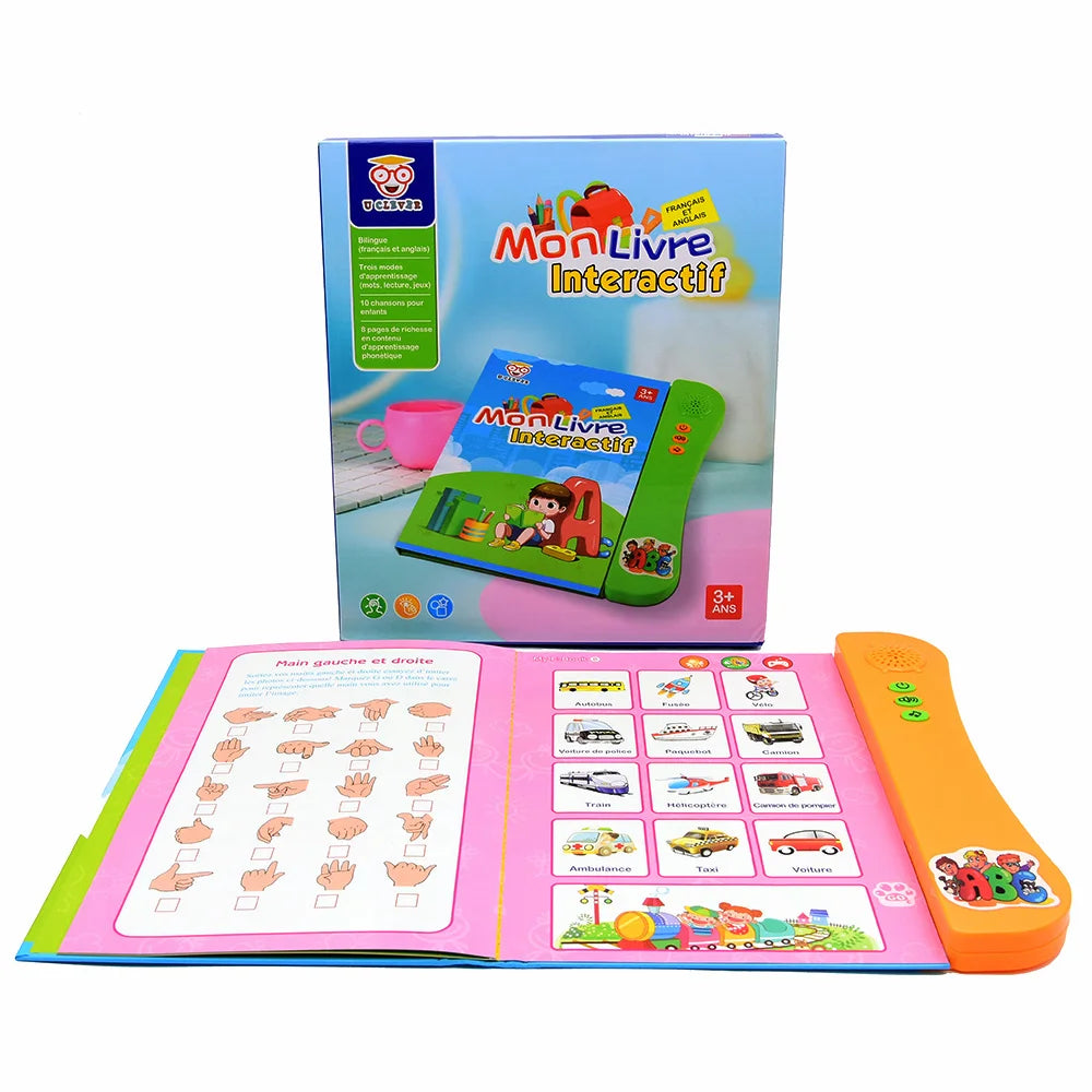 Kids Talking Book – French & English Interactive Early Education Language Learning Toy