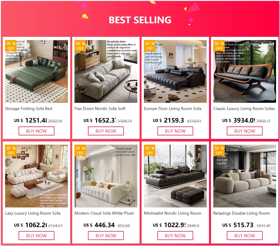 Economic Lounge Double Sofa – Luxury Minimalist Elegant Cushion Sofa for Living Room