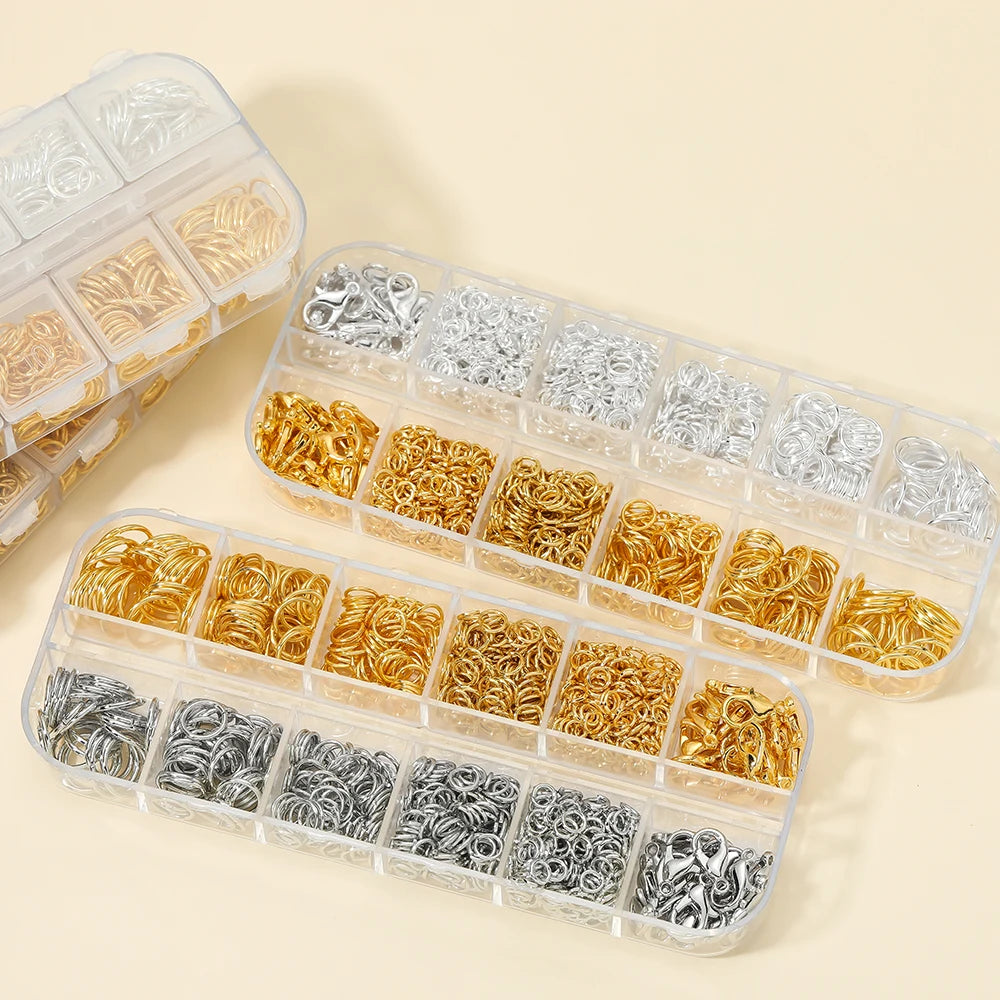 930-Piece Jewelry Findings Kit – Jump Rings, Lobster Clasps, Hooks, Pliers & Tweezers for DIY Jewelry Making