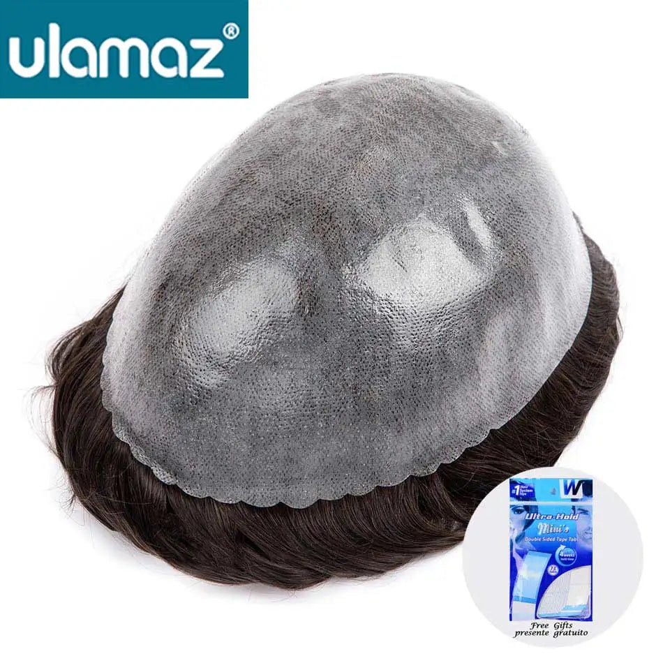 Microskin Hair System for Men | 0.12mm Invisible PU Base | 100% Indian Remy Hair | Knotless Toupee