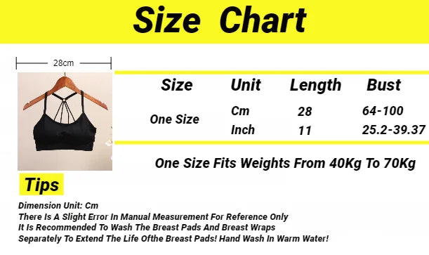 Women's Wireless Sports Yoga Crop Top – Seamless Activewear with Wide Letter Straps