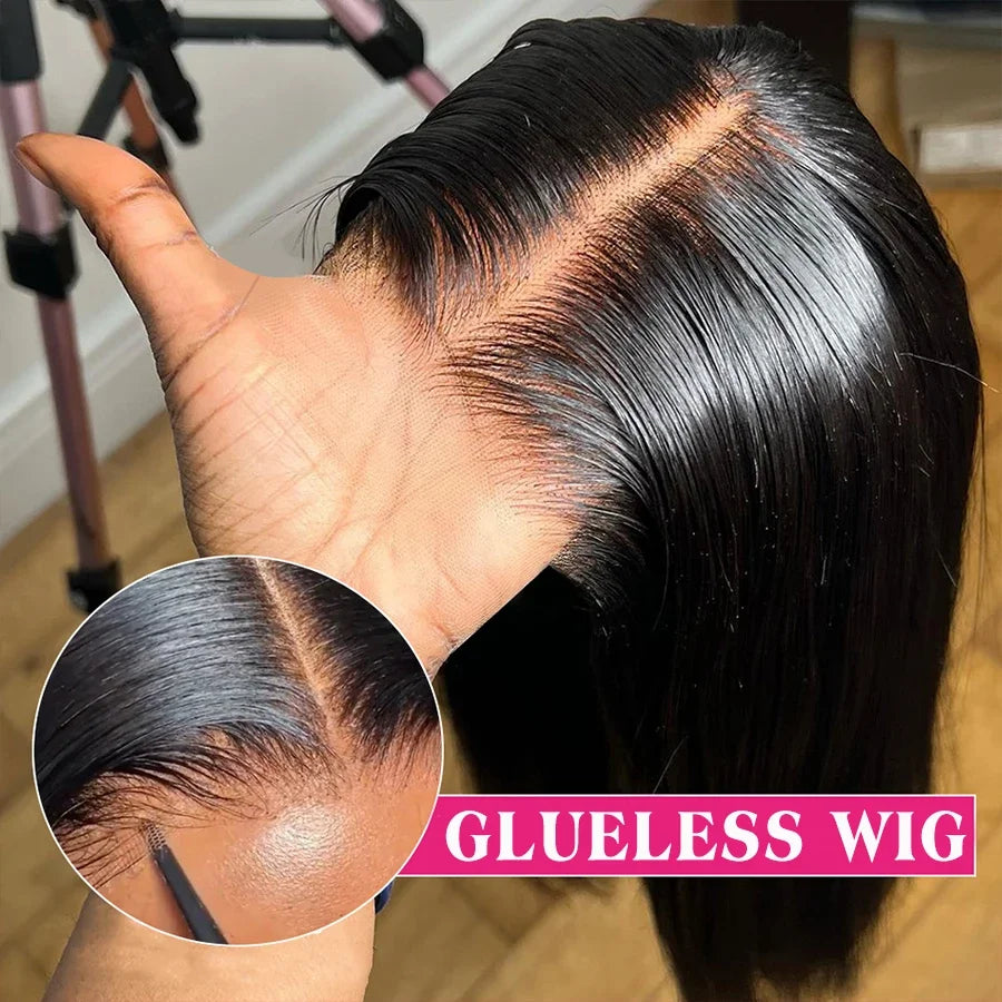 Glueless Wigs Human Hair Super Double Drawn Lace Frontal Wig Vietnamese Bone Straight 13x6 Hd Lace Frontal Wig Pre Plucked
