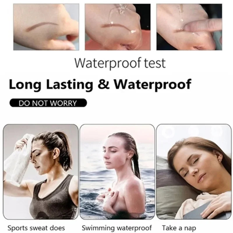 1pc 4 Head Eyebrow Marker Pencil Waterproof Microblading Eyebrow Thin Tattoo Pen Eyebrows Shades Makeup Eye Brow Pencil