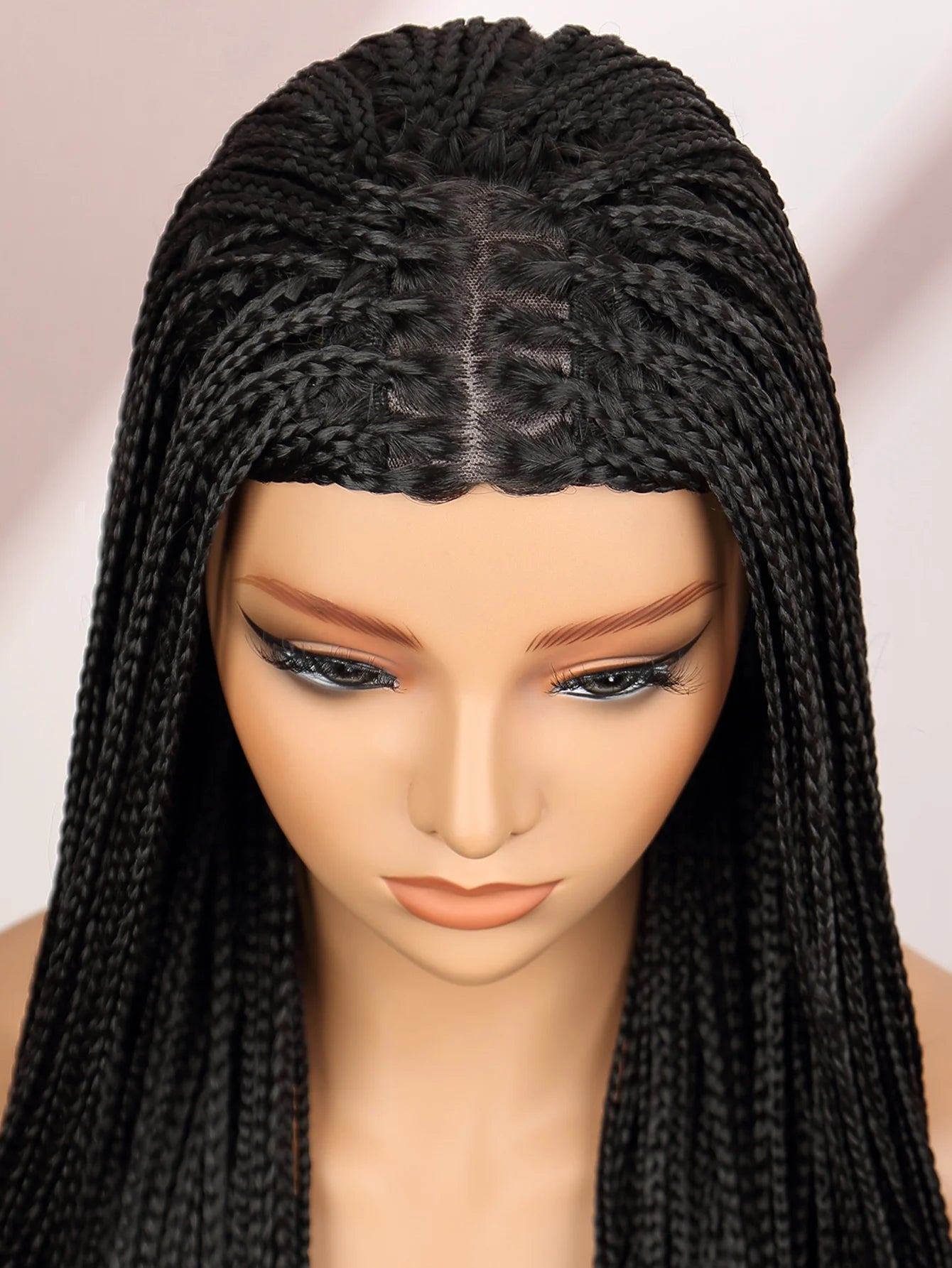 Premium Synthetic Braided Wigs Ombre Colors Protective Style Machine Made Braided Wig 32 inch Long Wigs For Black Women