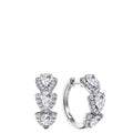 Droplet Shiny Synthetic Gems Decor Hoop Earrings Elegant Simple Style Banquet Party Ear Ornament Female Gift