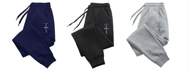 Letter Print Jogger Sweatpants – Men's Slim Fit Gym & Running Trousers (S–3XL)