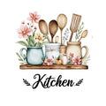 Kitchen Utensils Wall Sticker | Self-Adhesive PVC Waterproof Decal | Creative Home Decor Art for Kitchen & Dining Room