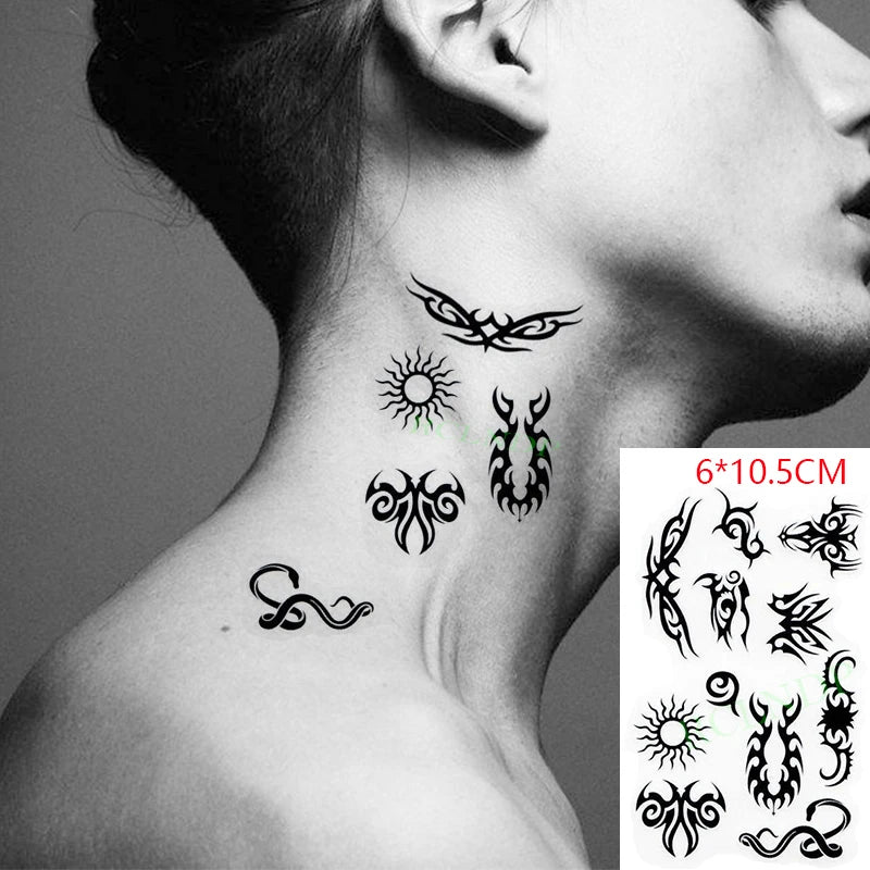 Anime Fire Flame Temporary Tattoo – Waterproof Flash Tattoo for Kids, Men & Women