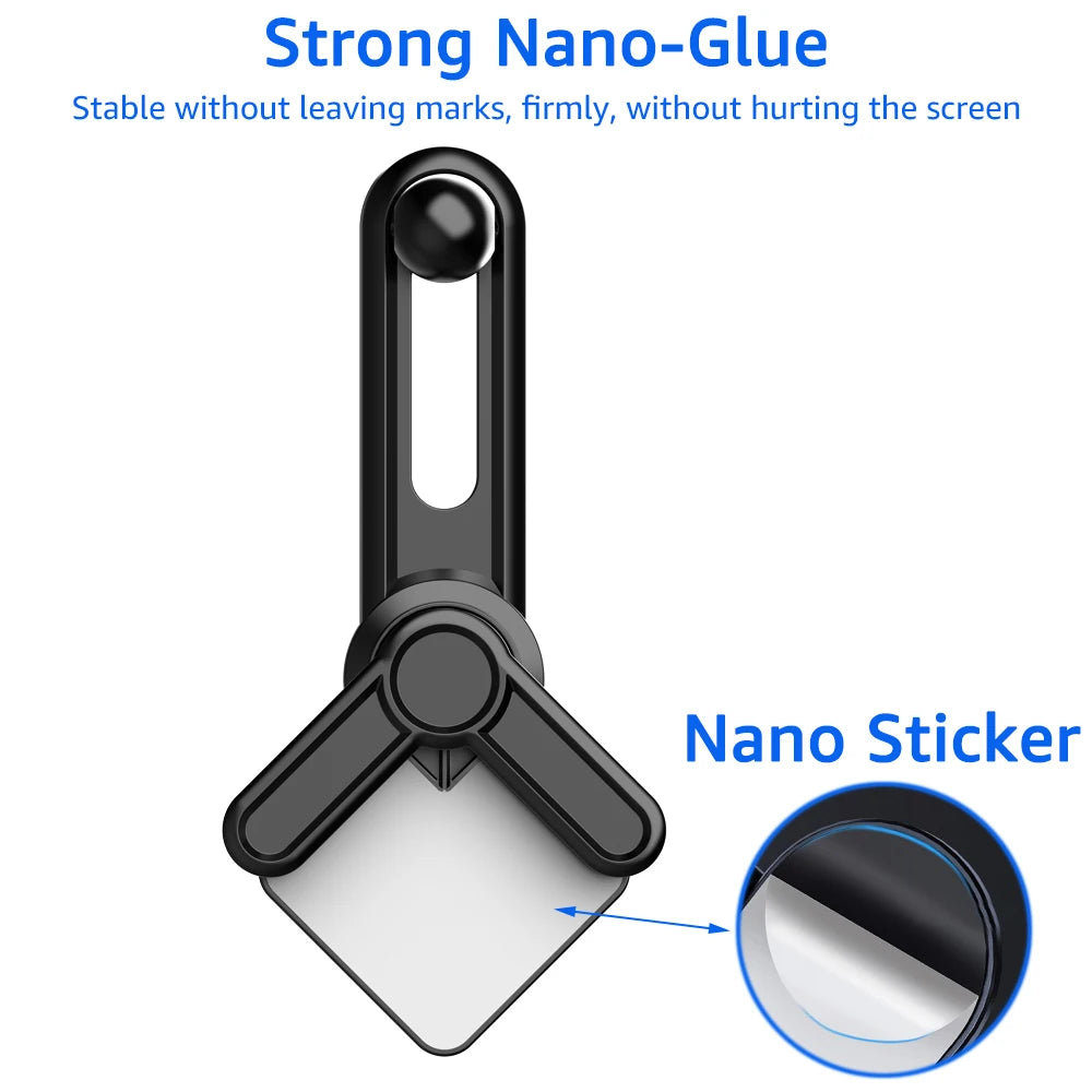 Car Display Screen Mobile Phone Stand Base with Extension Rod Universal 17mm Ball Head Car Phone Holder Fixed Base for Tesla 3/Y
