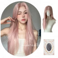 Ashely Wig White Blonde Wig for Women Long Wavy Hair Heat-resistant White Wisg with Bangs Lolita Synthetic Wigs 가발