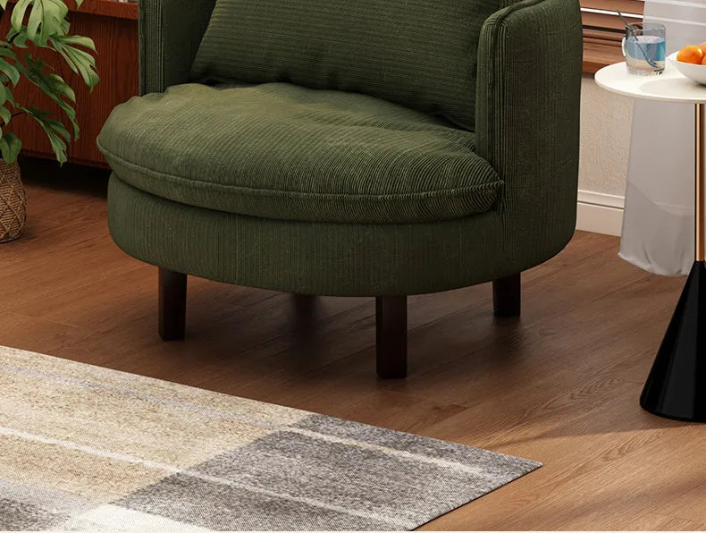 Single Convertible Curved Sofa – Hallway & Balcony Pouf Lounge Chair