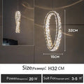 Luxury LED Crystal Pendant Light | Modern Chandelier for Bedroom & Living Room | 3 Color Modes | 90–260V