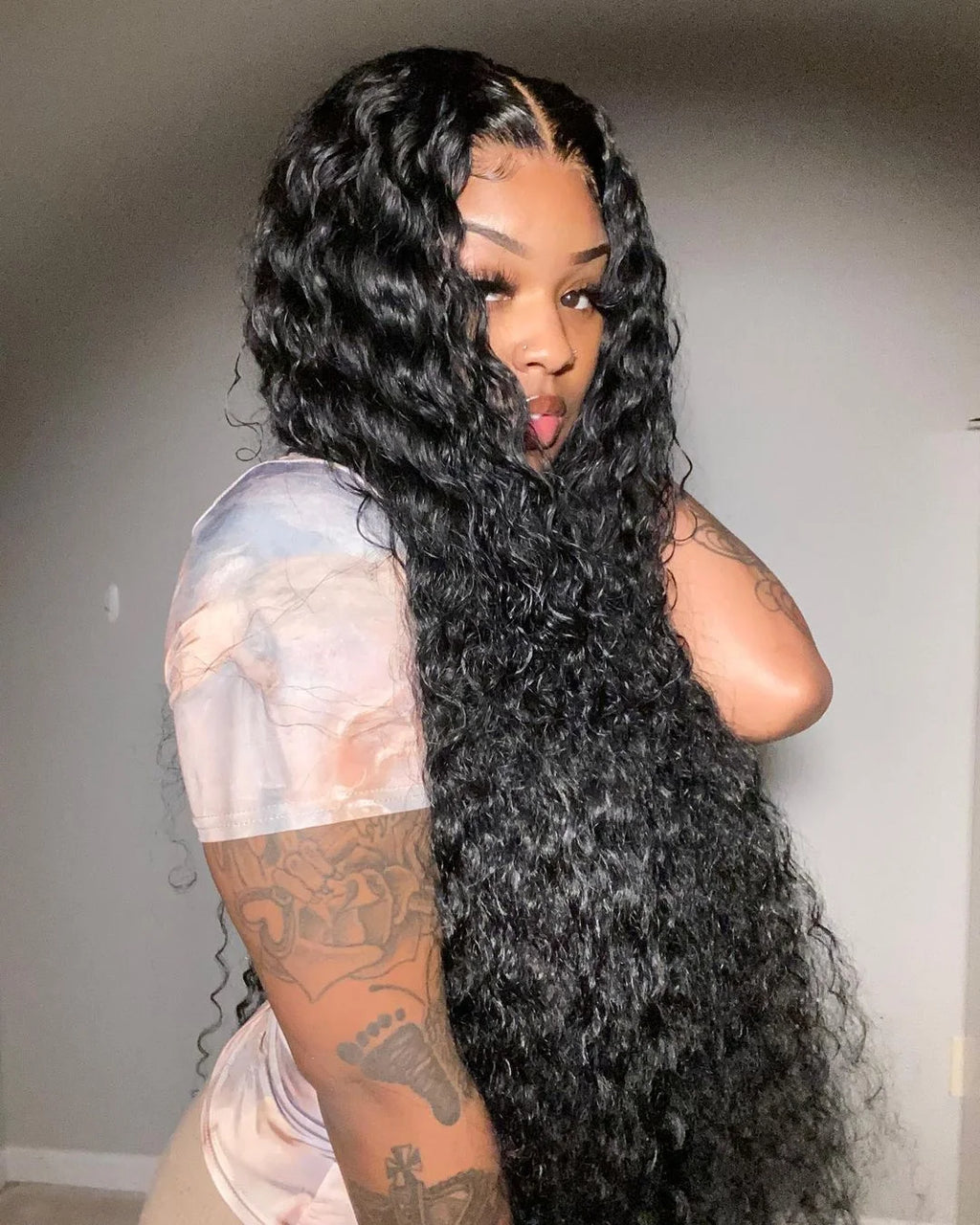 250% Wate Wave 13x6 HD Lace Frontal Wig Curly Human Hair Wigs Deep Wave Lace Front Wig Wear Go Glueless 4x4 HD Lace Closure Wig