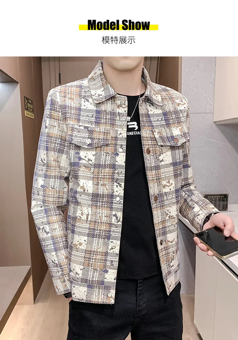 Men's Short Wool Blend Jacket – Thickened Warm Business Streetwear Overcoat
