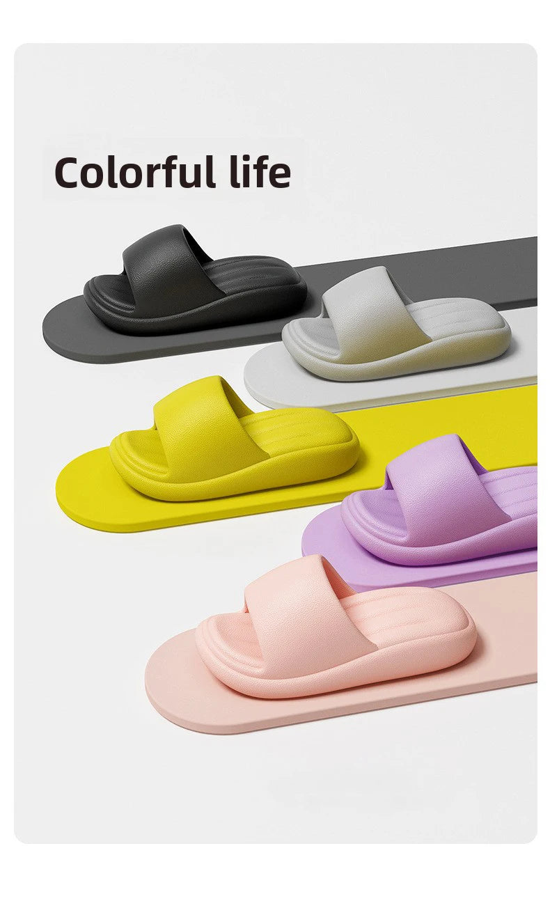 Women's Breathable Platform Sandals – Anti-Slip Bath & Beach Slides for Indoor & Outdoor