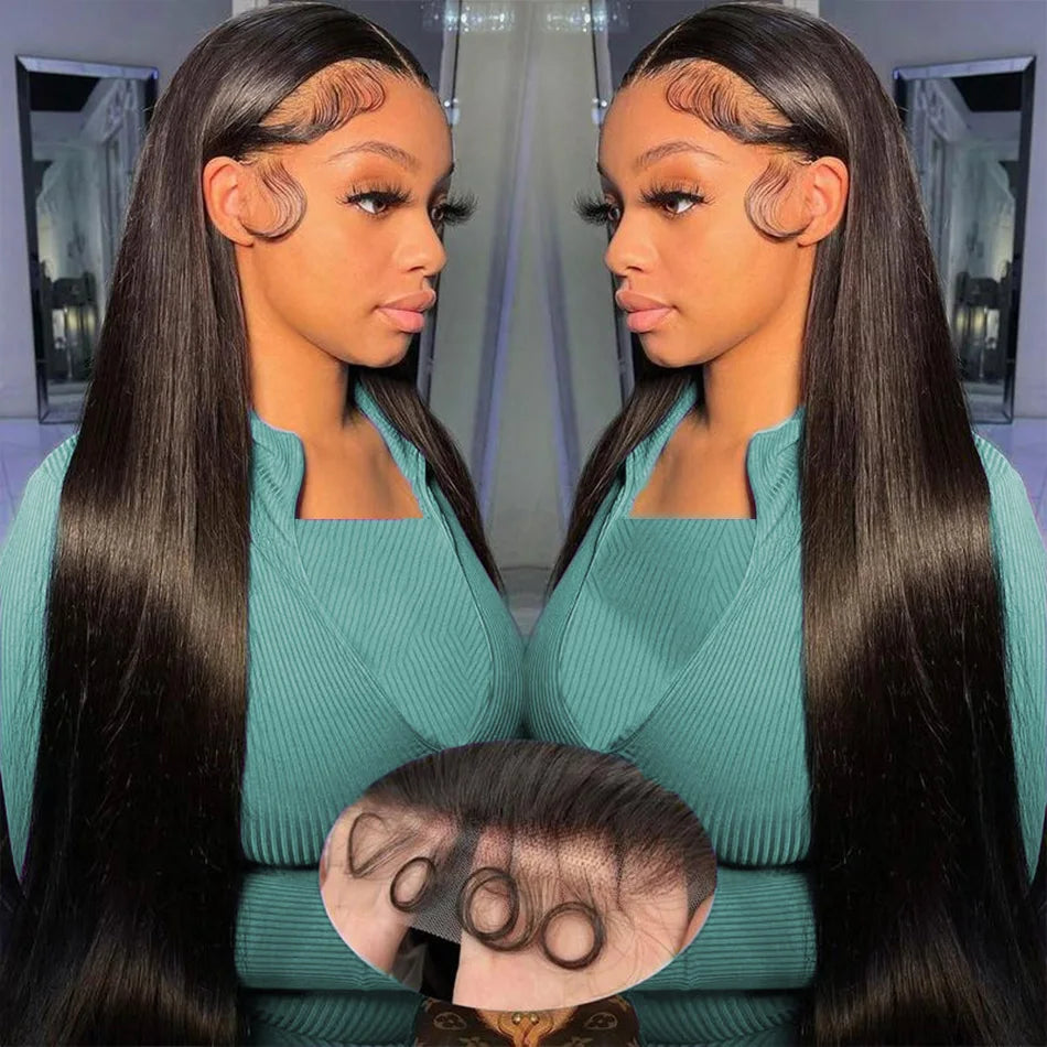 13x4 Bone Straight Lace Front Wig 13x6 Transparent Lace Closure Wig 38 40 Inch Human Hair Wigs For Women 360 Full Lace Front Wig
