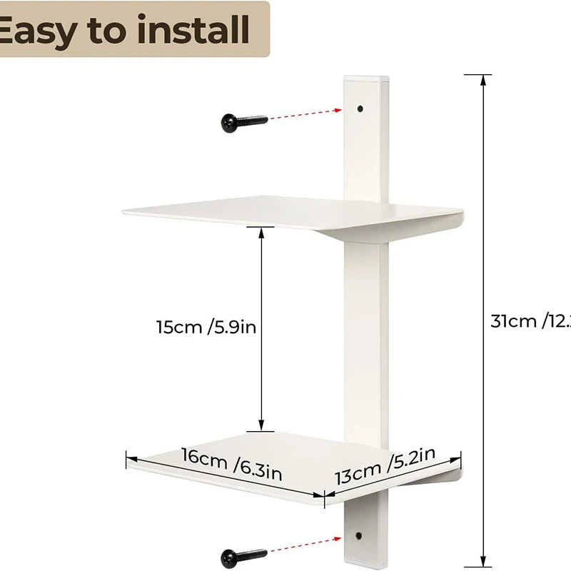 Wall Bookcase – Living Room Storage Shelving Unit for Books & Display