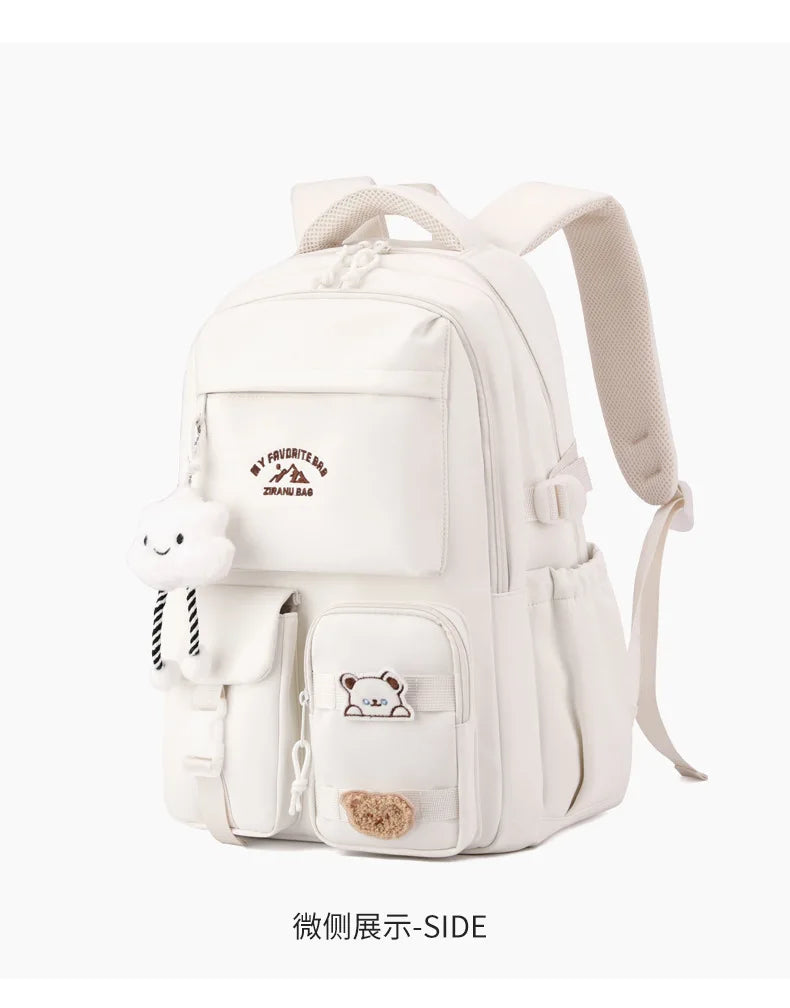 Korean Style Daily Backpack For Women Packsack Waterproof nylon Fabric Travel Backpacks Girls School Bag Teenagers Casual Bags