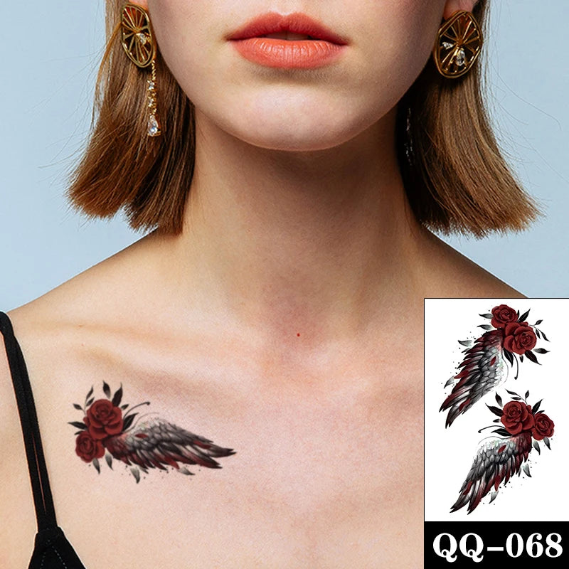 Sexy Red Lips Water Transfer Tattoo – Waterproof Body Art 10.5x6cm