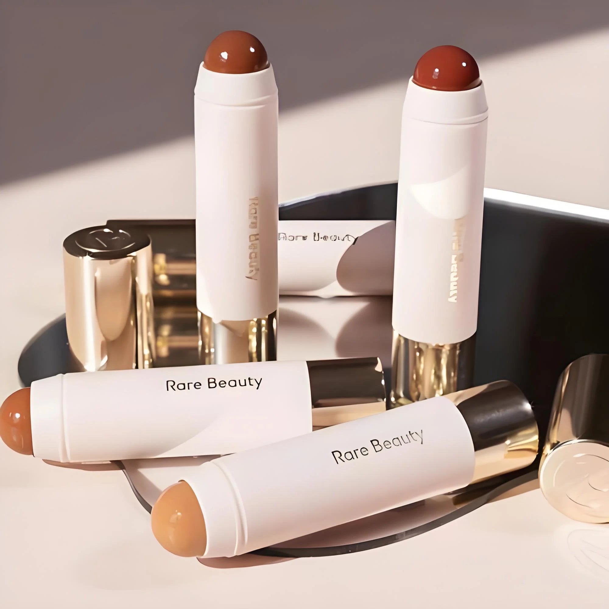 Rare Beauty Always Sunny Bronze Contour Stick – Silky 3D Bronzer & Liquid Blusher