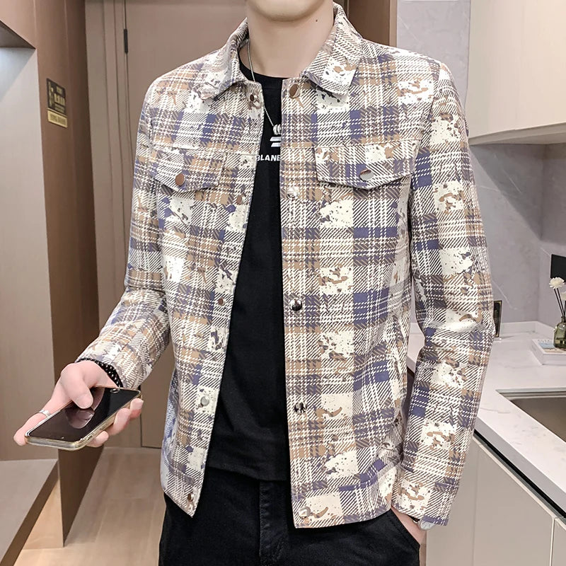 Men's Short Wool Blend Jacket – Thickened Warm Business Streetwear Overcoat