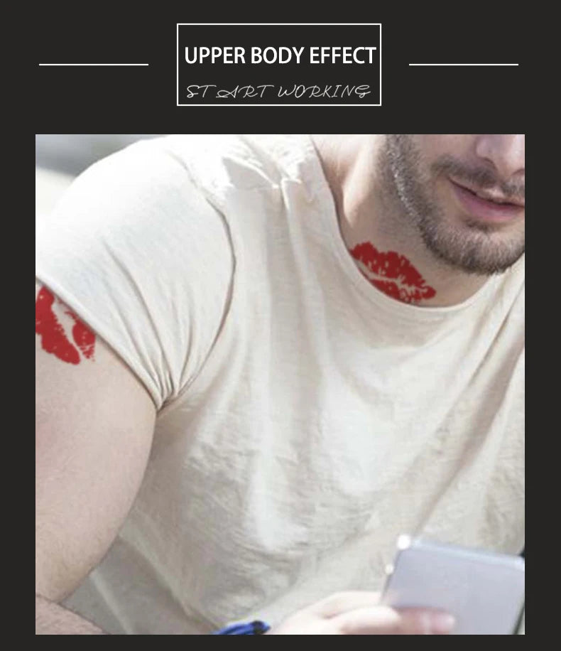 Red Lips Temporary Tattoo – Long-Lasting Waterproof Fake Tattoo for Neck & Arm