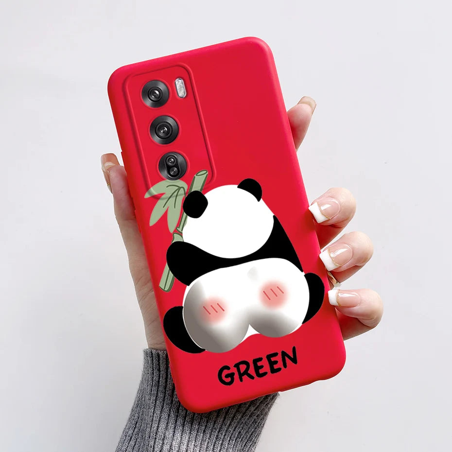 OPPO Reno 12 Pro 5G Phone Case – Cute Rabbit & Panda Soft Silicone Cover (CPH2629)