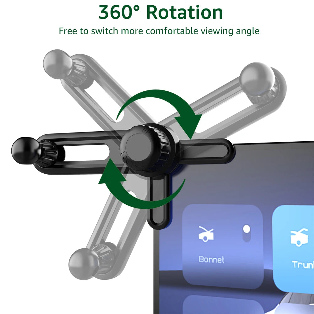 Car Display Screen Mobile Phone Stand Base with Extension Rod Universal 17mm Ball Head Car Phone Holder Fixed Base for Tesla 3/Y