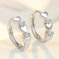 Cute Heart Small Hoop Earrings Women 3 Metal Colors Trendy Girls Ear Circle Earrings Fancy Accessories Statement Jewelry