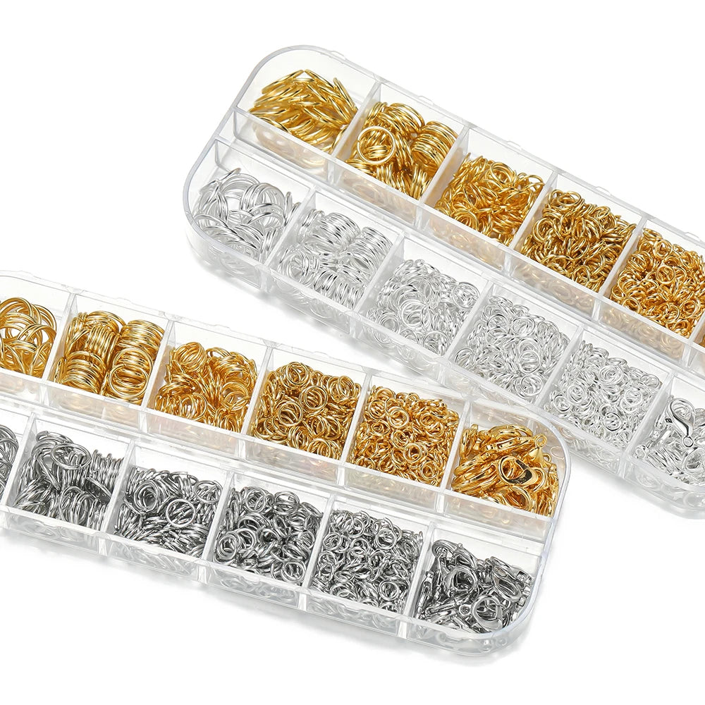 930-Piece Jewelry Findings Kit – Jump Rings, Lobster Clasps, Hooks, Pliers & Tweezers for DIY Jewelry Making