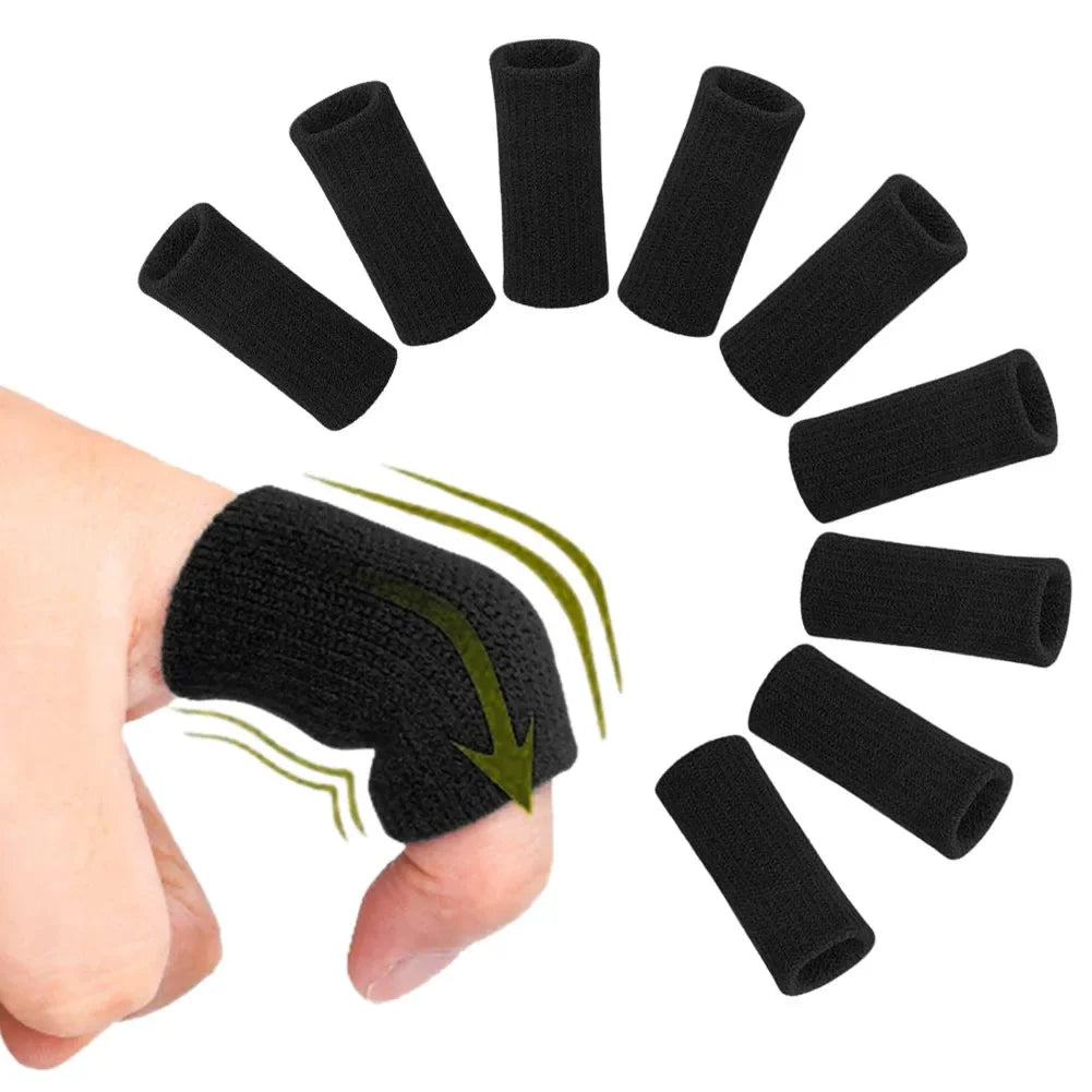 Finger Protection Sleeves – 10-Pack Elastic Support for Basketball, Gym & Sports