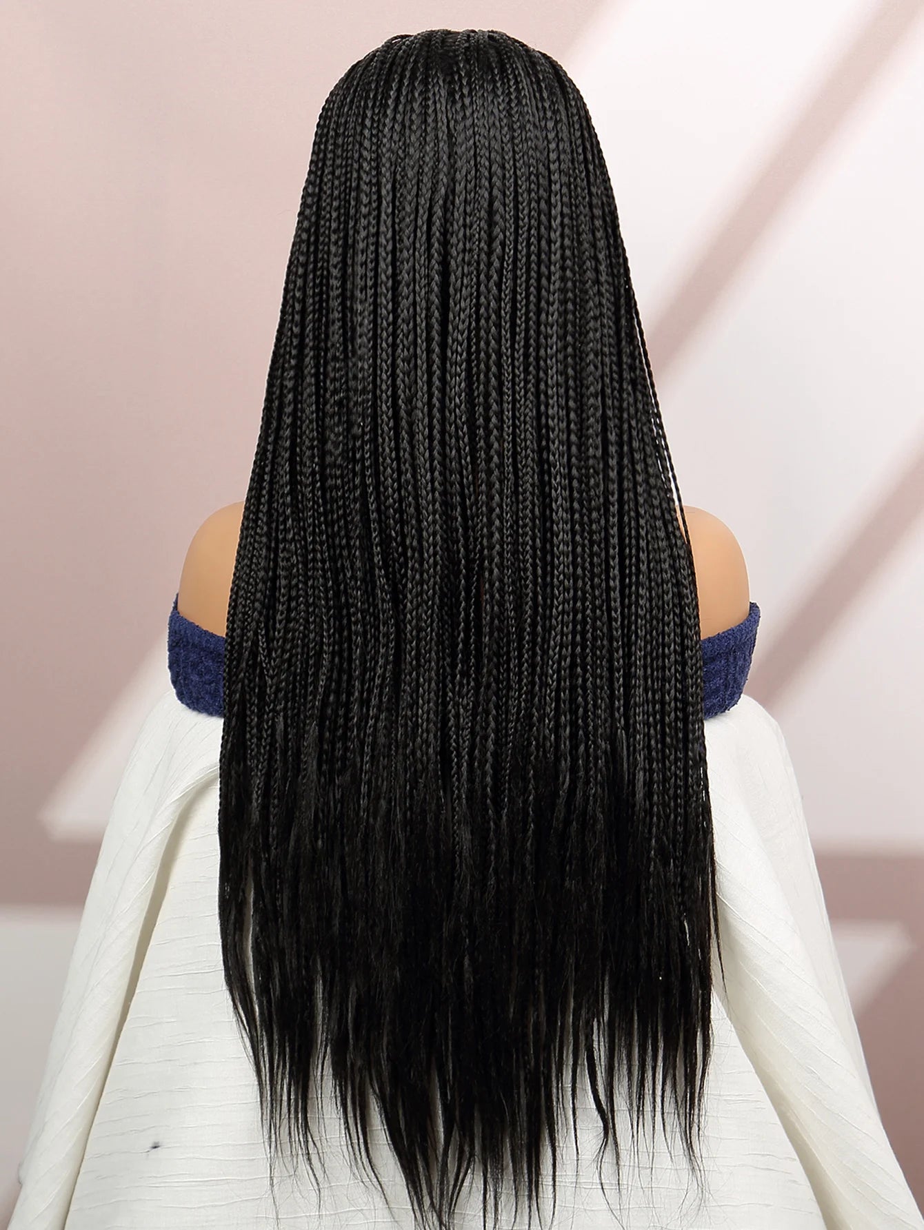 Premium Synthetic Braided Wigs Ombre Colors Protective Style Machine Made Braided Wig 32 inch Long Wigs For Black Women
