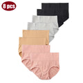 8 pcs  of fashionable seamless high-waist high-elasticity comfortable and breathable women's underwear (suggested to fit sizes