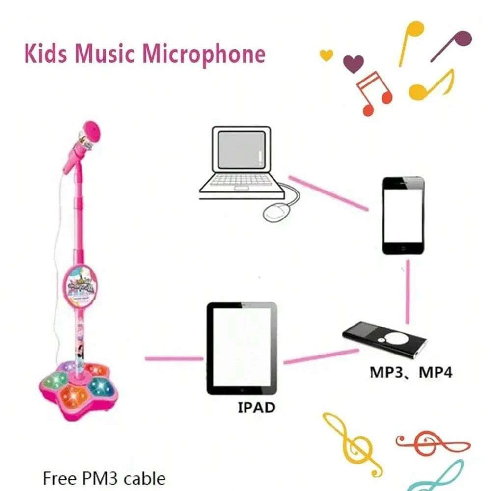 Kids Karaoke Microphone Stand – Portable Children's Electronic Karaoke Machine for Parties