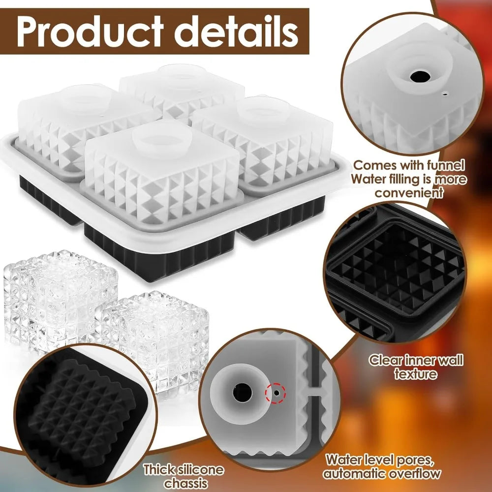 Silicone Ice Cube Tray with Lid – Easy-Release Freezer Mold for Ice, Chocolate & More