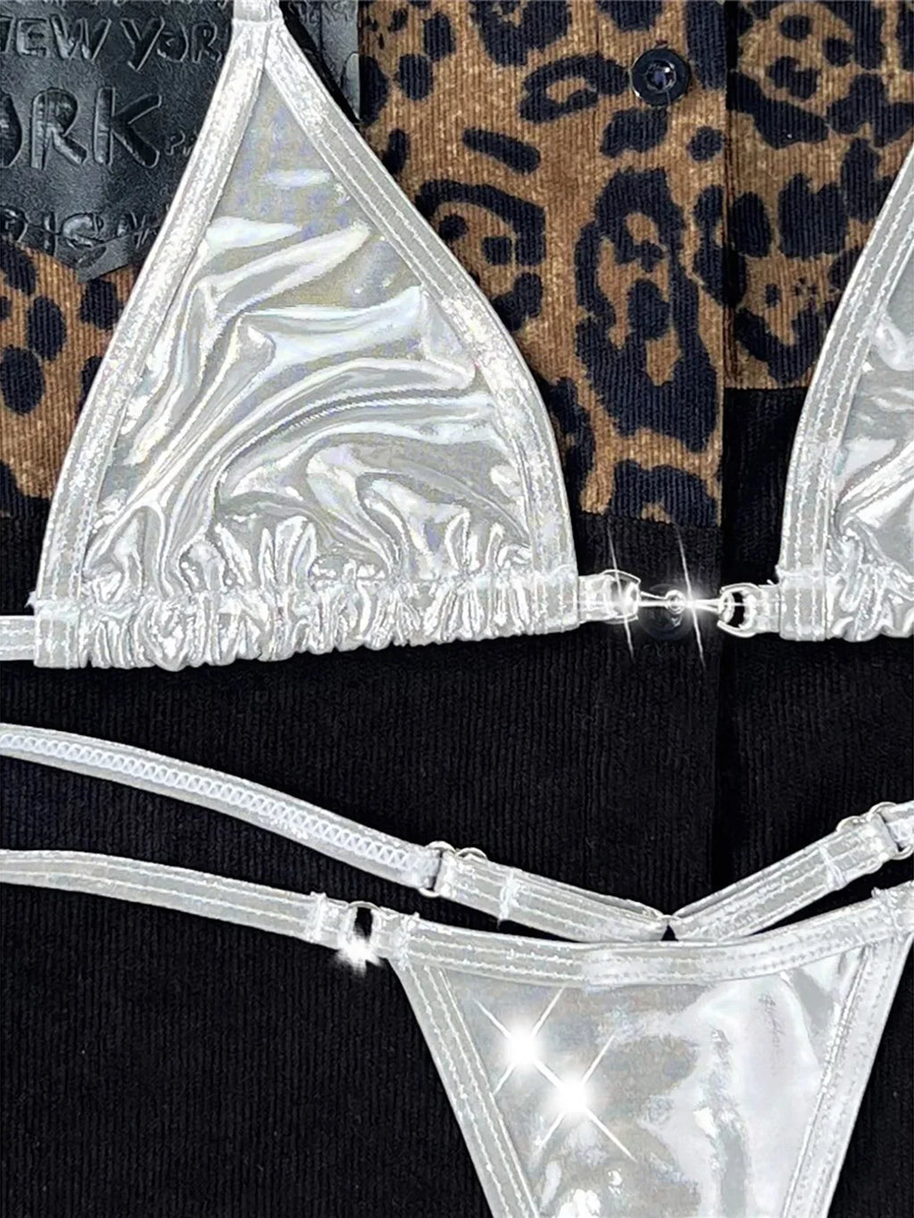 2026 PU Faux Leather Mini Micro Thong Bikini Women Swimwear Female Swimsuit Two-pieces Bikini set Bather Bathing Suit Swim K5280