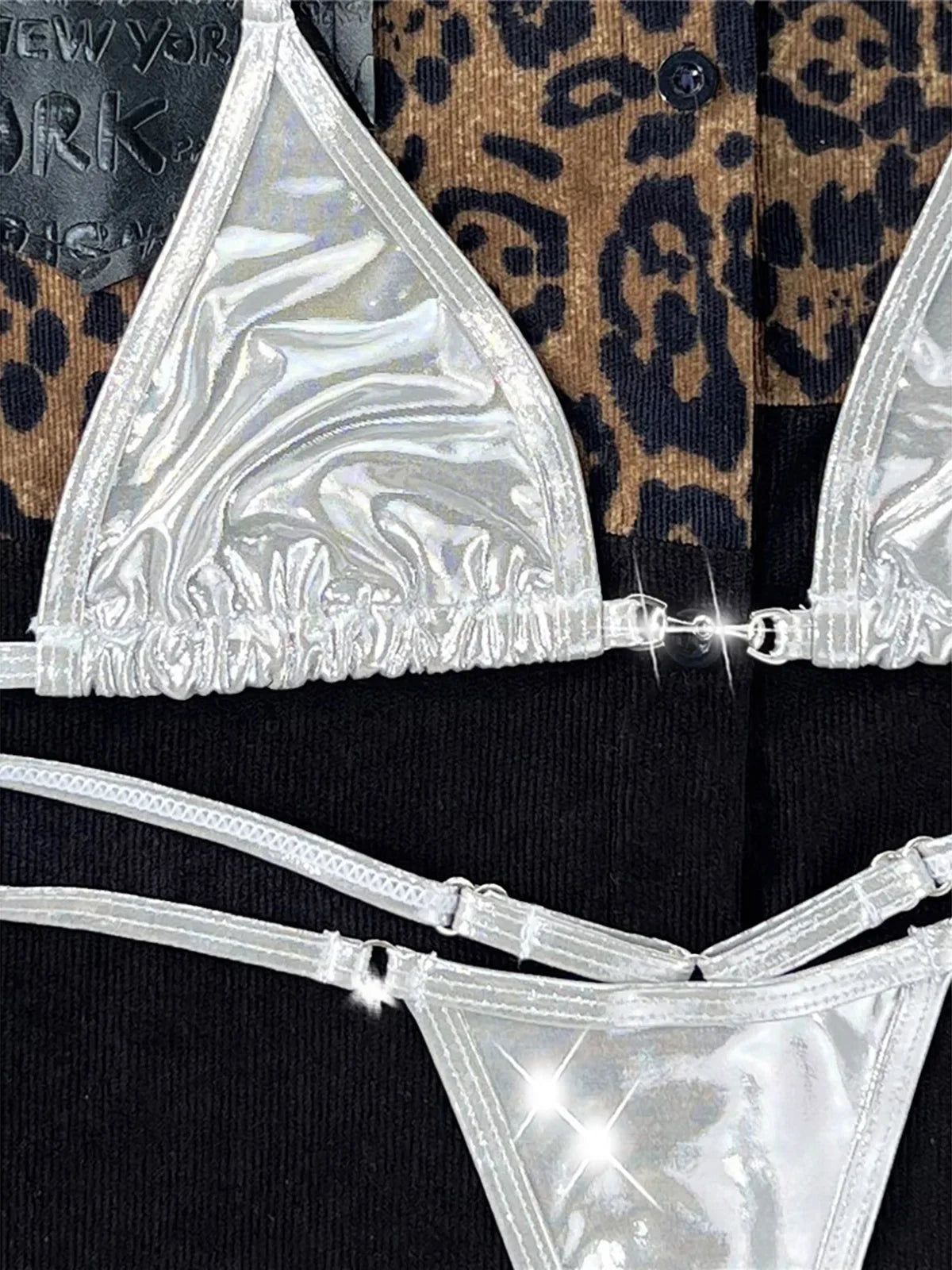 2026 PU Faux Leather Mini Micro Thong Bikini Women Swimwear Female Swimsuit Two-pieces Bikini set Bather Bathing Suit Swim K5280