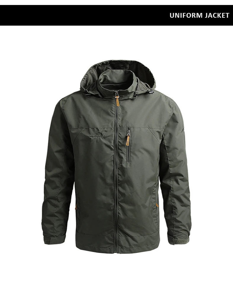 Men's Waterproof Softshell Tactical Jacket – Windbreaker for Hunting, Hiking & Fishing