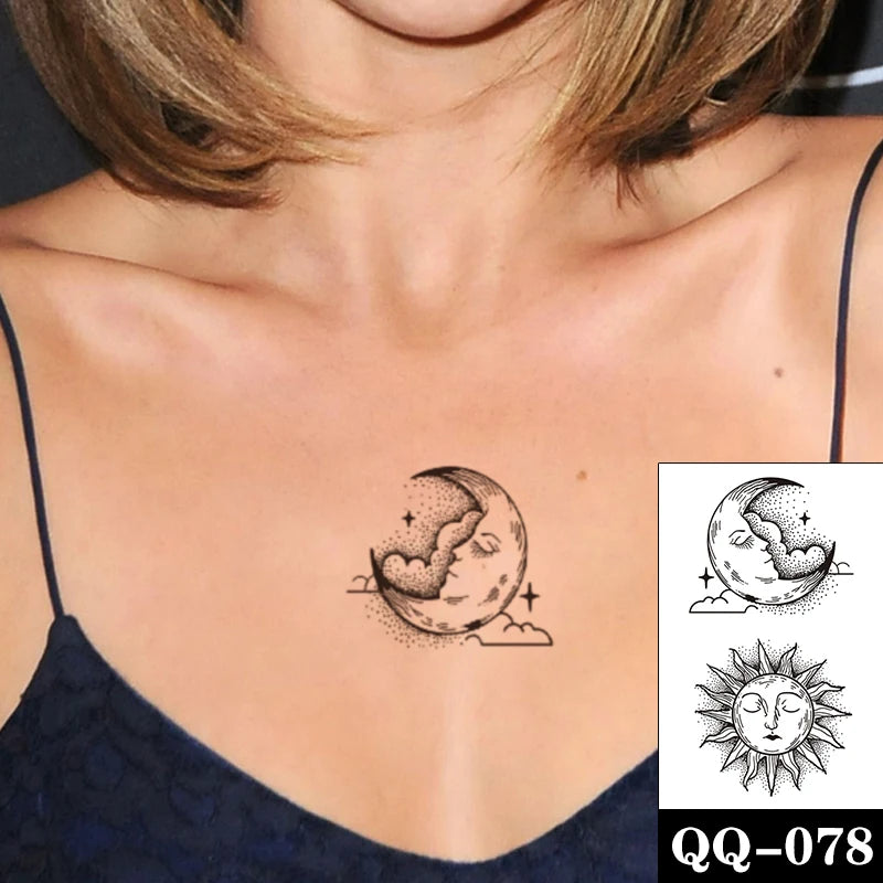 Sexy Red Lips Water Transfer Tattoo – Waterproof Body Art 10.5x6cm