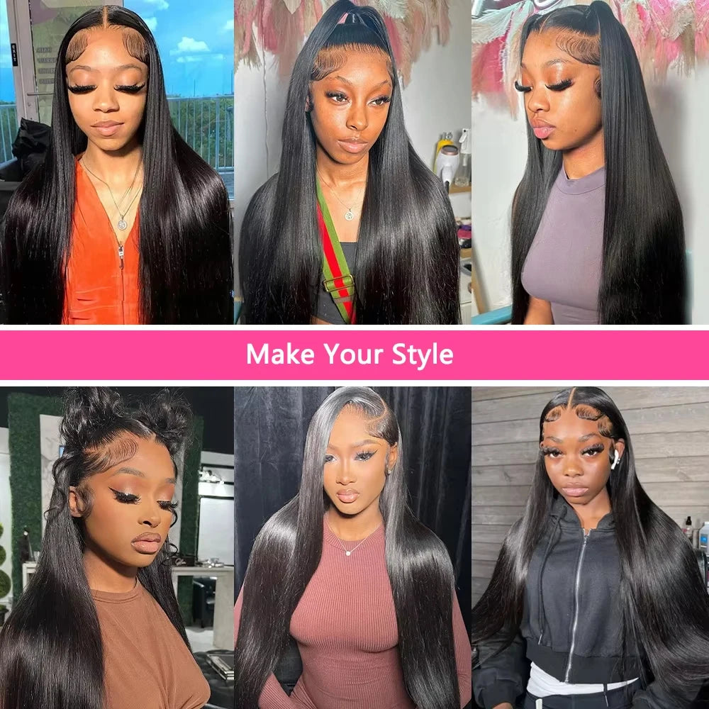 Glueless Wigs Human Hair Super Double Drawn Lace Frontal Wig Vietnamese Bone Straight 13x6 Hd Lace Frontal Wig Pre Plucked