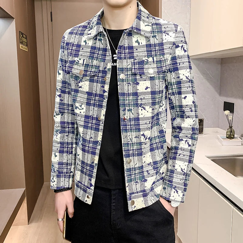 Men's Short Wool Blend Jacket – Thickened Warm Business Streetwear Overcoat