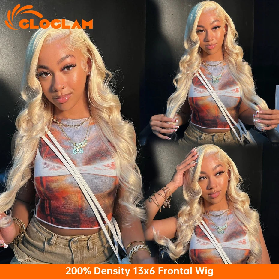 Body Wave 250 Density 13x4 13x6 360 Lace Front Wig Human Hair Pre Plucked Raw Vietnamese Blonde 613 Lace Frontal Wigs 30 40 Inch