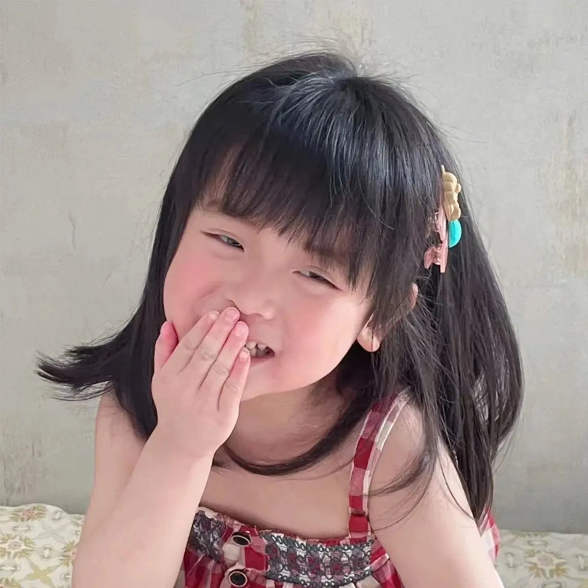Child-like Breathable Head Covering Girls Medium Length Wig Rebirth Doll Hair Accessories Ornaments Kids Headdress Baby Headwear