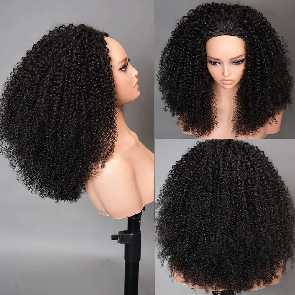Kinky Curly 3-in-1 Half Wig | 100% Brazilian Remy Human Hair | Glueless Flip Over | 16"–36"