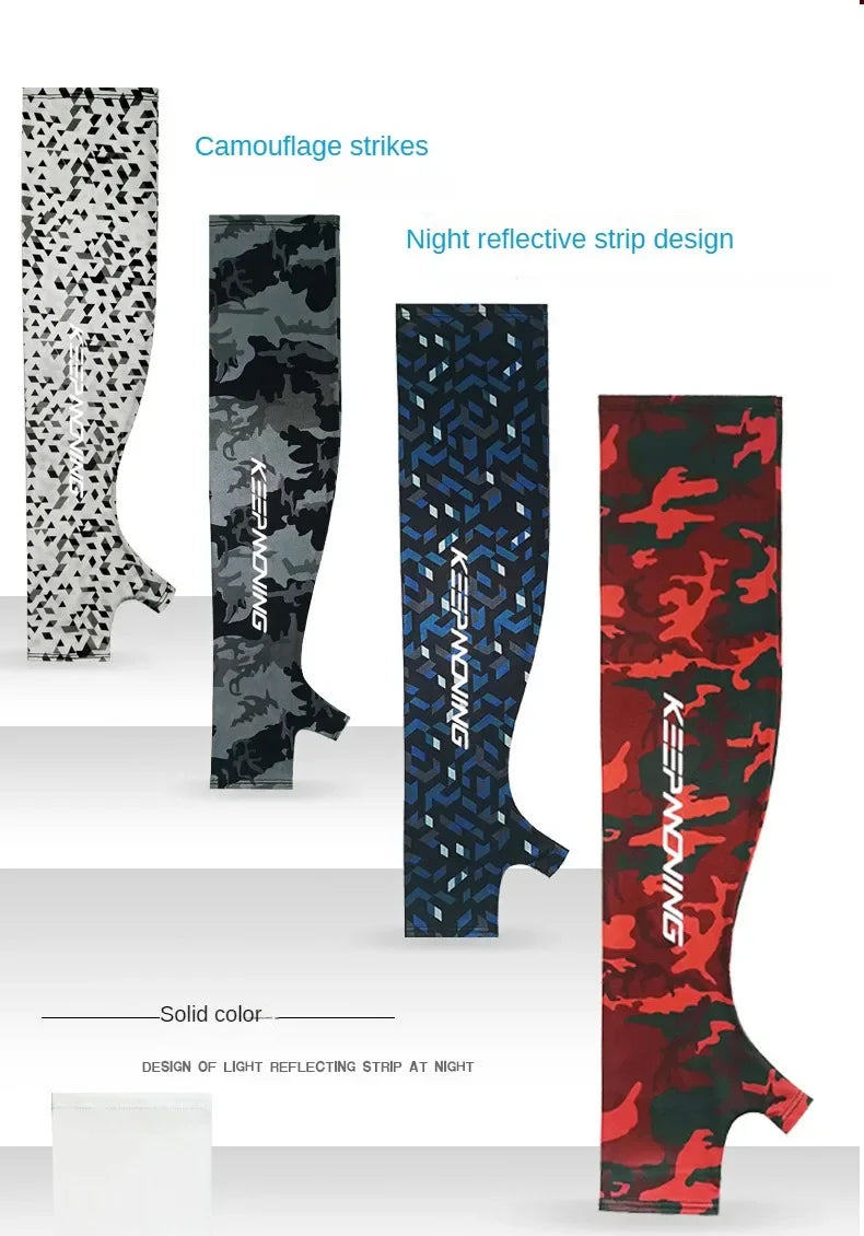 UV Protection Ice Silk Arm Sleeves – Cooling Cycling & Sports Sleeves for Men & Women