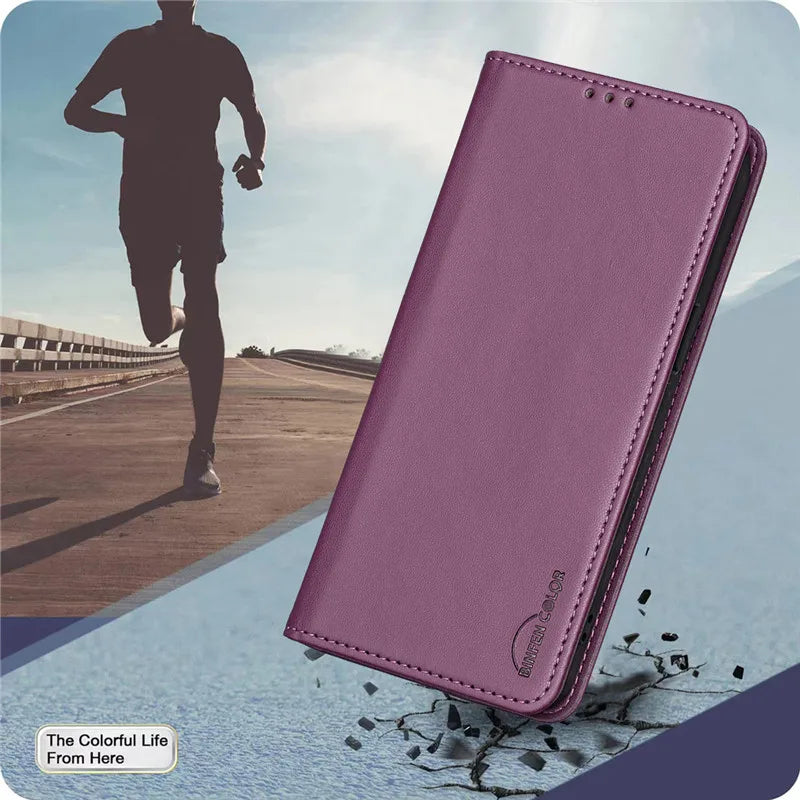 Luxury Leather Flip Phone Case for Xiaomi – Premium Wallet Cover with Card Slots